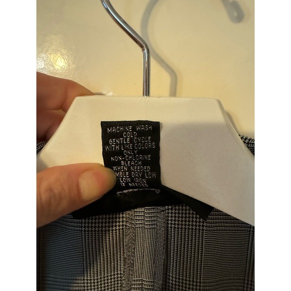 RB Collection New York Vintage 90s Gray Plaid Dress Professional size 8 - Picture 6 of 12